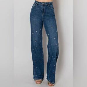 129. The Grommet, embellished jeans, various sizes
